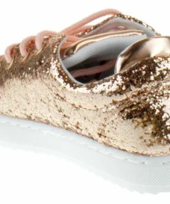 SBW Shoes Ultra 49K Little Girls Glitter Lace Up Zipper Sneaker