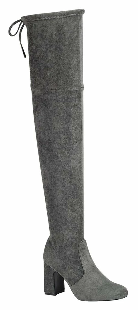 Forever Women's Weismann 01 Womens Almond Toe Thigh High Upper Tie Closure Heeled Boots 4 Forever Women's Weismann 01 Womens Almond Toe Thigh High Upper Tie Closure Heeled Boots