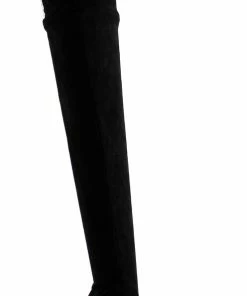 Forever Women's Weismann 01 Womens Almond Toe Thigh High Upper Tie Closure Heeled Boots