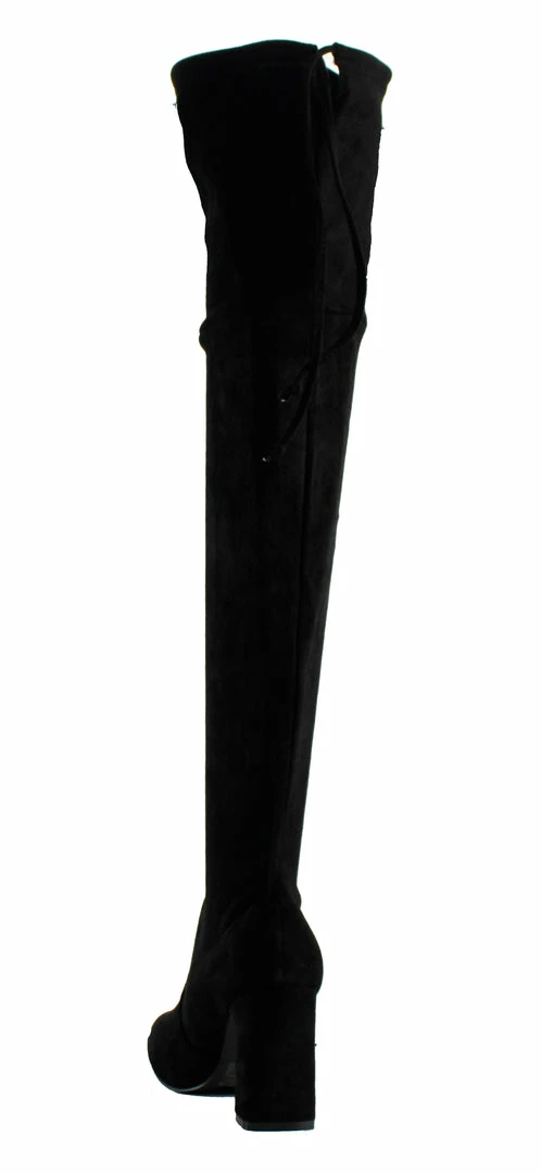 Forever Women's Weismann 01 Womens Almond Toe Thigh High Upper Tie Closure Heeled Boots 3 Forever Women's Weismann 01 Womens Almond Toe Thigh High Upper Tie Closure Heeled Boots
