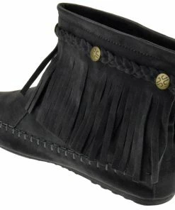 Shoe Dezigns Women's Western 19 Womens Fringe Moccasin Ankle Boots