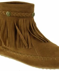 Shoe Dezigns Women's Western 19 Womens Fringe Moccasin Ankle Boots