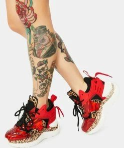 Anthony Wang Raisins 03 Multi Tone Lace Up Wedge Platform Fashion Sneakers Women's