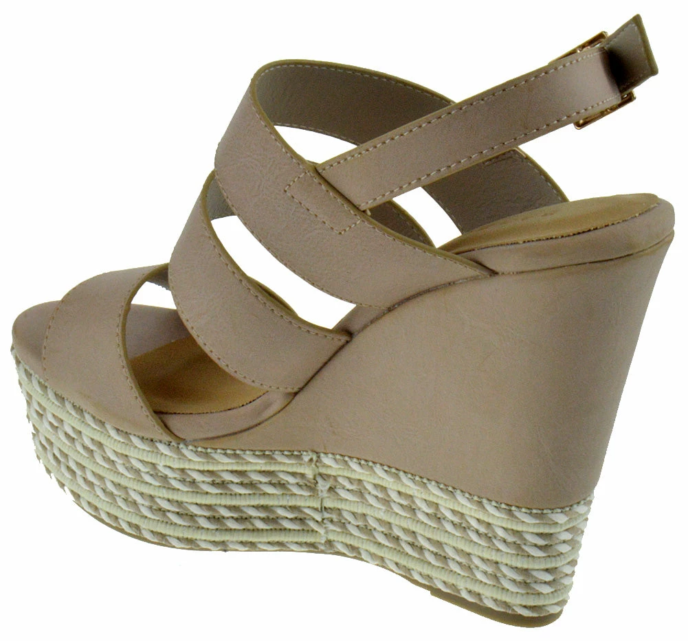 Bamboo Choice 56 Women's Platform Wedge Sandals 6 Bamboo Choice 56 Women's Platform Wedge Sandals