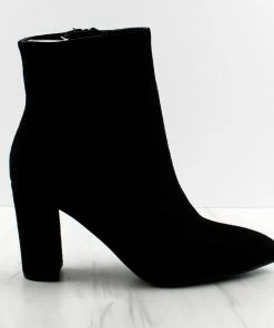 Top Guy Brazil 66 Women's Faux Suede Heeled Ankle Booties