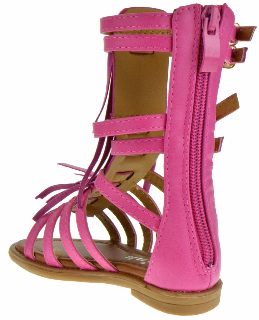 Link Savannah 3KA Baby Girls Gladiator Flat Zip Up Sandals 6 Link Savannah 3KA Baby Girls Gladiator Flat Zip Up Sandals