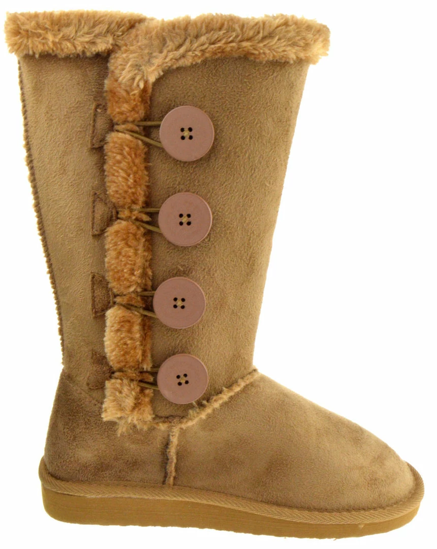 SBW Shoes Aling 33 Womens 4 Button Shearling Boots 4 SBW Shoes Aling 33 Womens 4 Button Shearling Boots