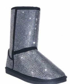 Forever Ann - 20K Girl's Rhinestone Shearling Boots