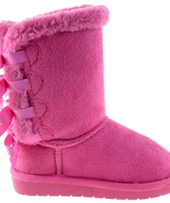 Link Ann 34K Girls Shearling Bowtie Fur Boots Girl's 15 Link Ann 34K Girls Shearling Bowtie Fur Boots Girl's