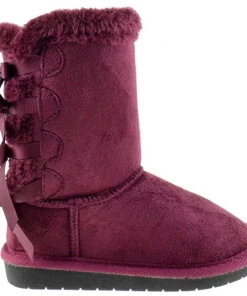 Link Ann 34K Girls Shearling Bowtie Fur Boots Girl's 12 Link Ann 34K Girls Shearling Bowtie Fur Boots Girl's