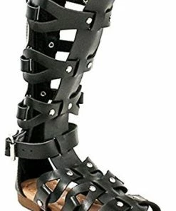 Link Atta 07K Girls Strappy Knee High Gladiator Flat Sandals Girl's Sandals