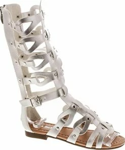 Link Atta 07K Girls Strappy Knee High Gladiator Flat Sandals Girl's Sandals