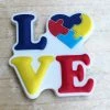 Autism Awareness LOVE Rubber Shoe Charms