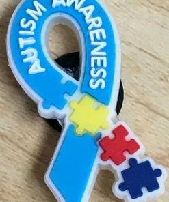 Alibaba Autism Awareness Ribbon Rubber Shoe Charms