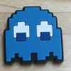 Blue Pacman Ghost Rubber Shoe Charms