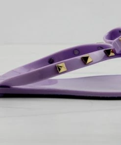 Forever Women's Jelly 12 Womens Stud Embellished Jelly Flip Flops