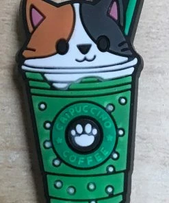 "Catpuccino Coffee" Rubber Shoe Charms