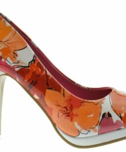 Top Moda LIQUIDATIONS! APPLE 22 Womens High Heel Floral Patent Pumps