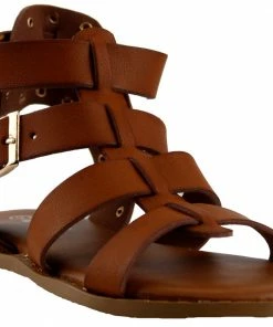 Link Tasty 17k Little Girls Caged Buckle Flat Sandals