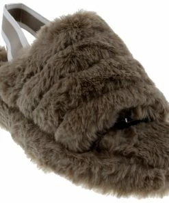 Top Moda Women's Ben 1 Womens Ultra Soft Furry Sling Back Slides