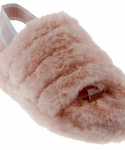 Top Moda Women's Ben 1 Womens Ultra Soft Furry Sling Back Slides