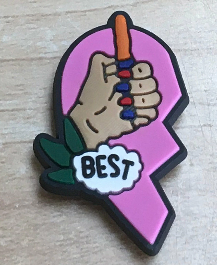 "Best" Best Buds Rubber Shoe Charms 1 "Best" Best Buds Rubber Shoe Charms