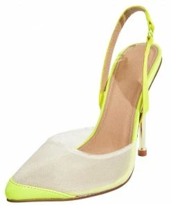 Lemonade Bestie Women's Mesh Pointed Toe Slingback 14 Lemonade Bestie Women's Mesh Pointed Toe Slingback