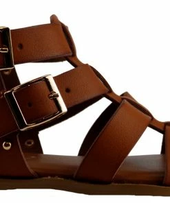 Link Tasty 17k Little Girls Caged Buckle Flat Sandals