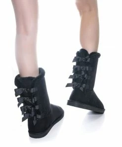 SBW Shoes Ann 34 Women's Faux Fur Bowtie Shearling Boot 18 SBW Shoes Ann 34 Women's Faux Fur Bowtie Shearling Boot