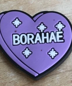 Borahae Heart Rubber Shoe Charms