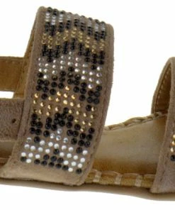 Link Proud 3k Little Girl's Double Band Rhinestone Sandals