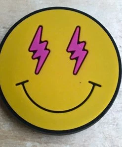 Smiley Lightning Eyes Rubber Shoe Charms
