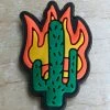 Fire Cactus Rubber Shoe Charms