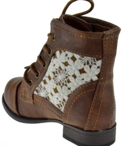 Link Baby Girl's Chapter 30KA Baby Girls Crochet Combat Lace Up Boots