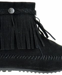 SBW Shoes Cherokee 01 Womens Fringe Moccasin Booties Women's