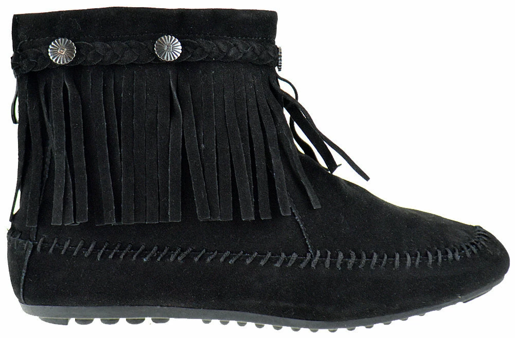 SBW Shoes Cherokee 01 Womens Fringe Moccasin Booties Women's 2 SBW Shoes Cherokee 01 Womens Fringe Moccasin Booties Women's