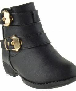 Lucky Top CL-14A Baby Girls Heeled Strappy Ankle Boots Baby Girl's