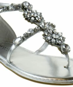 SBW Shoes Coastline 62S Womens Rhinestone Thong Flat Sandals Women's