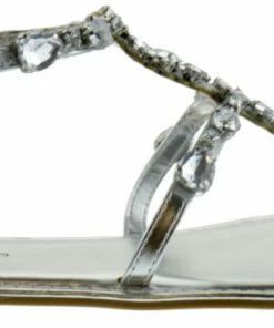 SBW Shoes Coastline 62S Womens Rhinestone Thong Flat Sandals Women's