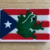 Puerto Rican Flag Frog Rubber Shoe Charms