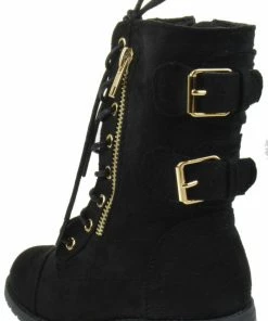 Link Mango 73k Girls Zip And Tie Up Knee High Boot Girl's