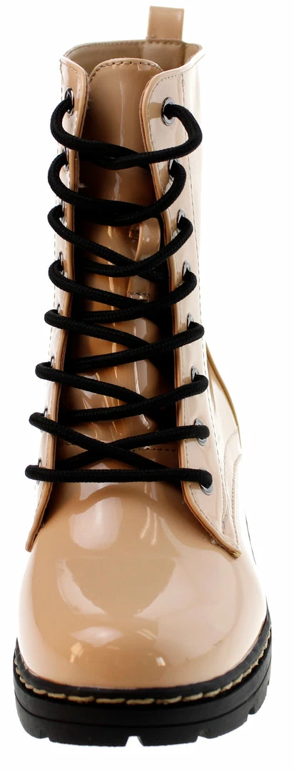 Shoe Dezigns Declyn 01 Womens Patent 2 Color Lace Combat Boots 36 Shoe Dezigns Declyn 01 Womens Patent 2 Color Lace Combat Boots