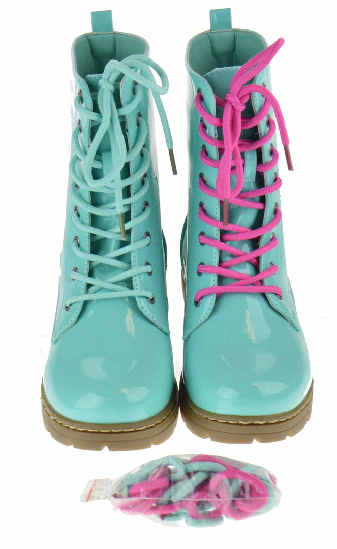 Shoe Dezigns Declyn 01 Womens Patent 2 Color Lace Combat Boots 16 Shoe Dezigns Declyn 01 Womens Patent 2 Color Lace Combat Boots