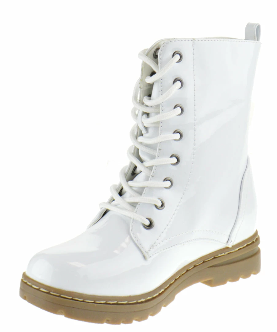 Shoe Dezigns Declyn 01 Womens Patent 2 Color Lace Combat Boots 23 Shoe Dezigns Declyn 01 Womens Patent 2 Color Lace Combat Boots