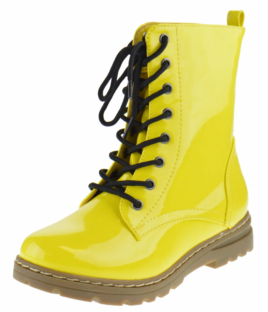 Shoe Dezigns Declyn 01 Womens Patent 2 Color Lace Combat Boots 6 Shoe Dezigns Declyn 01 Womens Patent 2 Color Lace Combat Boots