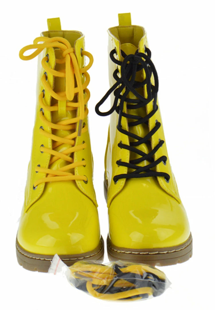 Shoe Dezigns Declyn 01 Womens Patent 2 Color Lace Combat Boots 5 Shoe Dezigns Declyn 01 Womens Patent 2 Color Lace Combat Boots