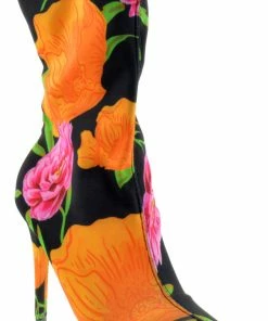 SBW Shoes Dedicate 48M Women's Velvet Elastane Stiletto Boots