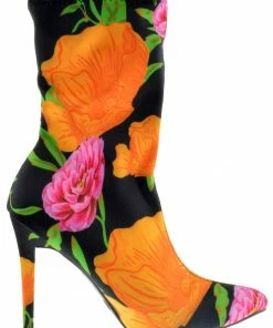SBW Shoes Dedicate 48M Women's Velvet Elastane Stiletto Boots