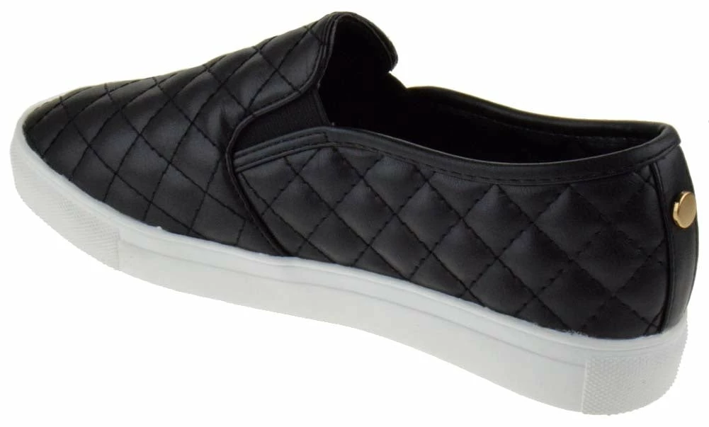 Forever Design 34 Women's Quilted Slip On Sneakers 3 Forever Design 34 Women's Quilted Slip On Sneakers