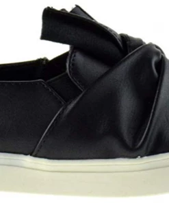 Link Desire 73k Girl's Bow Loafer Slip On Shoes Black